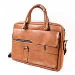Premium Faux Leather Multipurpose Messenger Briefcase with Shoulder Strap (1 Pc) - Image 5