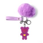 Cute Cartoon Keychain with Fluffy Pom (1 Pc) - Image 5