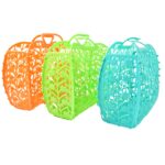 Plastic Foldable Basket Bag || Fruit & Vegetable Storage Basket (3 Pcs Set / Multicolor) - Image 5