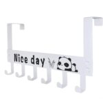 Heavy-Duty Carbon Steel Door Hook Hanger Rack (2 pc / 6 Hook / White) - Image 5