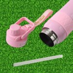 Stainless Steel Vacuum Insulated Water Bottle WIth Straw (550ml) - Image 3