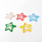 Metal Printed Star Shape Hair Clips (5 Pcs Set) - Image 5