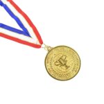 Gold Metal Medal with Tricolor Ribbon (1 Pc) - Image 5