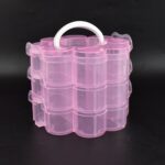 3-Layer Transparent Plastic Flower-Shaped Storage Box with 9 Grids - Image 7