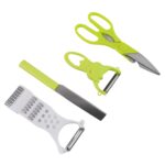 4-Piece Kitchen Cutting Set: Scissors, Peeler, Grater / Slicer, and Knife - Image 5