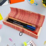 Multi-Purpose Handcrafted Bamboo Mat Style Pen Pencil & Makeup Box (1 Pc) - Image 6