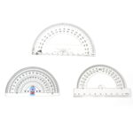Multipurpose Transparent Plastic Protractor Set (3 Pcs Set) - Image 5