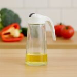 Kitchen Glass Oil Bottle Dispenser Automatic Opening Closing Home Bottles For Oil And Vinegar Honey Olive Oil Container (630ml) - Image 8