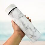 Stainless Steel Temperature Insulated Water Bottle With Marble Pattern (500ml Approx) - Image 4