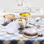 Ganesh Steko-3 Triple Layer Stainless Steel Insulated Lunch Box Set - Image 4