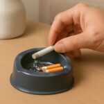 Oblivion Durable Plastic Ashtray with Wide Bowl and Triple Cigarette Holder Slots (1 pc) - Image 4