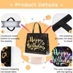 Birthday Gift Bag with Gold Shiny Stars, Reusable Party Gift Bags (1 Pc) - Image 8