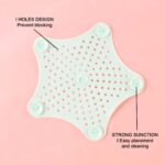 Mint Green Silicone Star Shaped Sink Filter Bathroom Hair Catcher Drain Strainers for Basin - Image 6