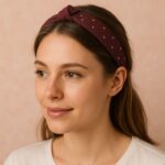 Women's Polka Dot Fabric Knot Hairband – Stylish & Comfortable (1 Pc) - Image 4
