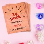 Heart-Shaped Crystal Gem Valentines with Gift Cards (24 Pc) - Image 4