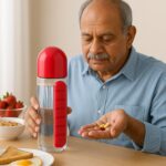 Water Bottle with Built-in 7-Day Pill Organizer Approx 900ml (1 Pc) - Image 6