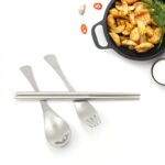 Picnic Dinner Spoon Fork Chopsticks Cutlery Tablewares Set  Traveling Spoon Set High Quality Cutlery Set (4 PC / 1 Set ) - Image 6