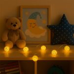 Battery Operated Rattan Ball String Decorative Fairy Lights - Image 7
