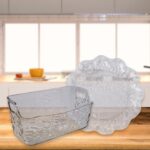 Plastic Household Flower Design Plates Dinner Plates Dish Tray (10 Pcs Set) - Image 5