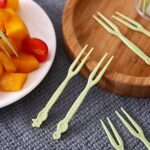 Plastic Fruit Forks Cake Dessert Forks Mini Forks (50 Pcs Set) - Image 3