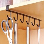 Metal Multifunctional Cabinet Storage Organize 6 Hook Rack For Hanging (1 Pc / Big) - Image 4