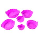 Air Fryer Reusable Silicone Pot with Handles (6 Pc set) - Image 5