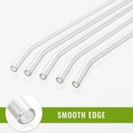 Reusable Glass Straws Clear Glass Drinking Straw 5Pc - Image 8