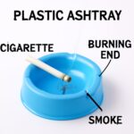 Oblivion Durable Plastic Ashtray with Wide Bowl and Triple Cigarette Holder Slots (1 Pc) - Image 3