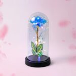 LED-Powered Eternal Rose in plastic Dome (1 Pc / Battery not Included) - Image 4