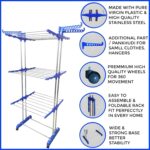 Foldable Stainless Steel Clothes Drying Stand Rack - Image 3