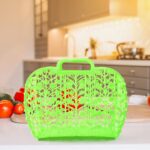 Plastic Foldable Basket Bag || Fruit & Vegetable Storage Basket (3 Pcs Set / Multicolor) - Image 3