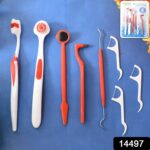 Ergonomically designed anti-slip handles  Durable plastic and stainless steel tools  Helps remove plaque, tartar, and food particles  Ideal for use between dentist visits  Travel-friendly and hygienically packaged - Image 2