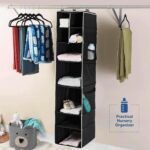 9 Shelf Hanging Closet Organizer with 5 Drawer Organizers