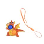2-Bubble Dragon-Shaped Push Pop Fidget Toy with Strap (1 Pc) - Image 5