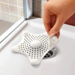 White Silicone Star Shaped Sink Filter Bathroom Hair Catcher Drain Strainers for Basin - Image 8