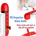 Water Bottle with Built-in 7-Day Pill Organizer Approx 900ml (1 Pc) - Image 7