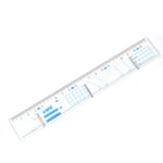 Multifunctional Transparent Plastic Geometry Ruler (1 Pc) - Image 5