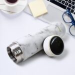 Stainless Steel Temperature Insulated Water Bottle With Marble Pattern (500ml Approx) - Image 6
