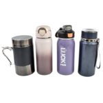 Stainless Steel Water Bottles Approx 600ML (Mix Design & Color / 1 Pc) - Image 5