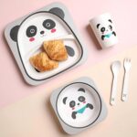 Eco-Friendly Panda-Themed Kids Dinnerware Set (5 Pc) - Image 6