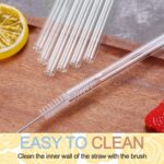 Reusable Glass Straws Clear Glass Drinking Straw 5Pc - Image 3
