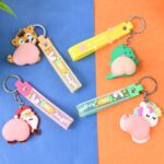 Silicone Keychain with Wrist Strap & Squeeze Toy (1 Pc Mix design) - Image 4