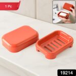 Premium Quality Rectangular Brick Red Plastic Soap Case (1 Pc) - Image 2