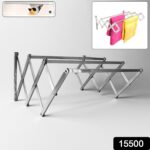 Stainless Steel Wall-Mounted Folding Clothes Drying Rack - Image 2