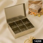 Multipurpose Premium Stainless Steel Jewelry Storage Organizer Box with 6 Compartments (1 Pc) - Image 2
