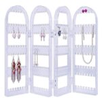 4 Folding Storage Hanger Acrylic Earring Screen Holder Display Stand Clear (1 Set) - Image 5