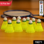 Premium Plastic Badminton Shuttlecock Set (10 Pcs) - Image 2
