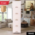 Multi-Purpose 5-Layer Plastic Storage Drawer Cabinet for Home and Office - Image 2