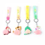 Silicone Keychain with Wrist Strap & Squeeze Toy (1 Pc Mix design) - Image 5