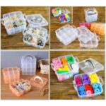 3-Tier 18 Sections Transparent Stackable Adjustable Compartment Slot Plastic Craft Storage Box - Image 3